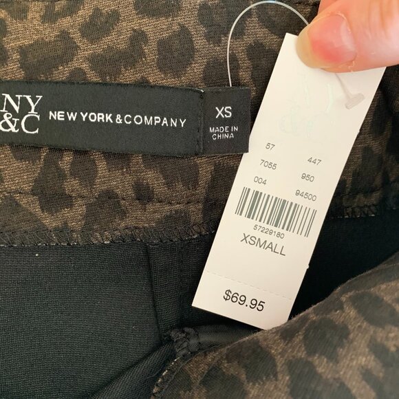 New York & Company Women's Pencil Skirt, Brown Leopard Print, size XS NWT - Picture 7 of 8
